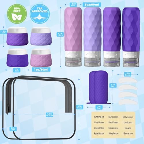 Silevoler 16Pack Travel Bottles for Toiletries, Bottles, Jars, and Covers - Image 2