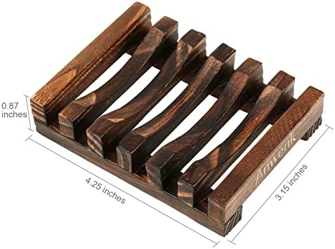 30Pack Wooden Soap Dish for Shower Bulk Soap Holder Savers Wood Draining Tray Case for Bathroom Kitchen Travel Sponge Shampoo Sink,Hand Craft - Image 3