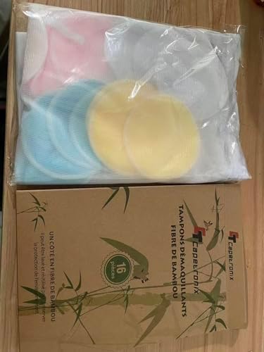 Reusable Makeup Remover Pads (16 Pack) with 2 Bags for Laundry & Storage, Reusable Bamboo Cotton Rounds, Eco-Friendly Reusable Cotton Pads for All Skin Types - Image 2