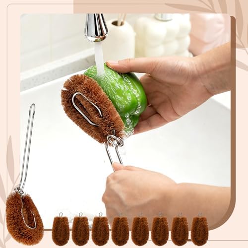 Sawysine Tawashi 100% Natural Coconut Coir Fiber Brush with Handle - Image 5