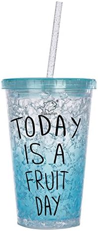 Dakoufish BPA-Free 12 Piece 9 Inch Reusable Clear Plastic Glitter Sparkle Drinking Straw Plus one Cleaning Brush (Clear,9inch) - Image 2