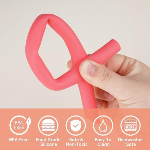 NiHome 6 PCS Extra Wide Reusable Bent Silicone Straws for Boba & Smoothies - Image 7
