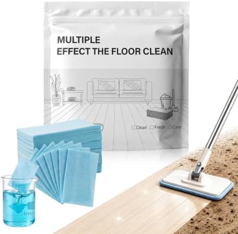 Multi-Surface Floor Cleaning Tablets – 100 Count Water Soluble Floor Cleaner, Multi-Effect Floor Cleaning Sheet for Hardwood, Tile, Laminate, Pre-Measured Dissolvable Mop Tablets with Fresh Scent by Unknown