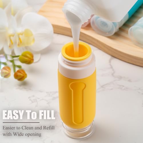 MODENGKONGJIAN Travel Bottles for Toiletries,TSA Approved Silicone Squeezable Travel Shampoo Bottles, 3oz Leak Proof Refillable Toiletry Cosmetic Containers （15 Pcs/Colorful） - Image 6