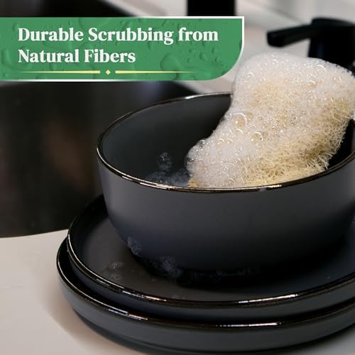 Natural Loofah Kitchen Sponge - Natural Sponges for Dishes - Dish Sponge - Image 5