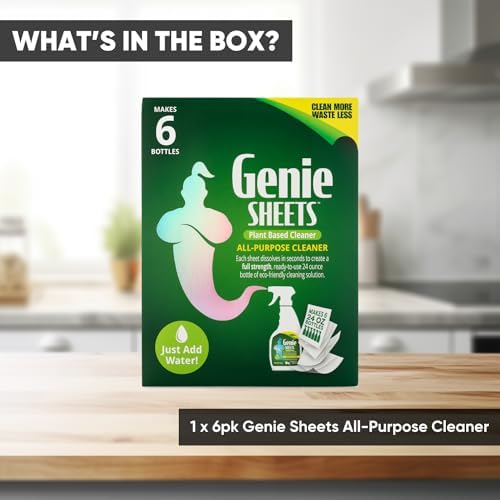 Genie Sheets All Purpose Cleaner | Concentrate Makes 6 24oz Refills | Professional-Strength | Just Add Water | Sustainable Eco-Friendly Plant-Based Solution | 6 Sheets - Image 6