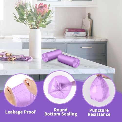 1.2 Gallon Bathroom Trash Bags Durable Tear-Resistant - 150Ct Unscented - Image 2