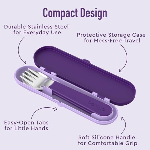 Bentgo Kids Stainless Steel Utensil Set with Fork, Spoon, & Storage Case - Image 4