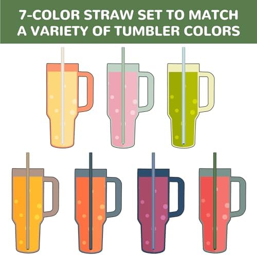 Tomorotec 15PCS Silicone Drinking Straws Fit for Stanley 40oz 30oz Tumbler - Image 5