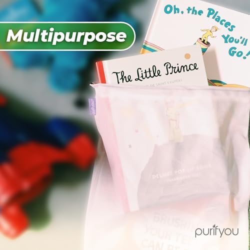 purifyou Set of 10 Reusable Produce Bags - Large (12x14), Farmers Market Bags, Washable Shopping Bags, Gift Bags, Storage for Fruits, Vegetables, Toys, Groceries, Kitchen and Home Organizer - Image 5