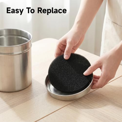 8 Pack Charcoal Filters for Compost Bucket 7.25 Inch, Activated Carbon Replacement Filter Round Compost Bin Filter for Countertop Bin, Odor Control Activated Charcoal Filters - Image 6