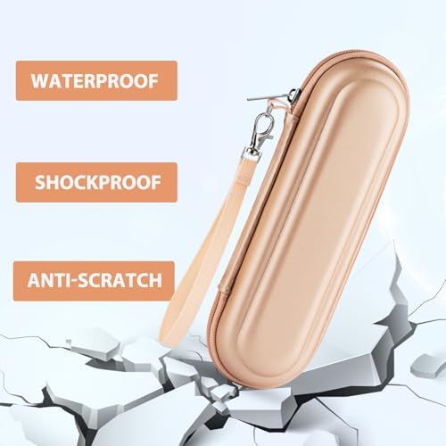 Toothbrush Travel Case for Oral B/Oral-B Pro 1000 1500 5000 7000 & Philips Sonicare 4100 1100 5300 5100 6100/iO Electric Toothbrush, Hard Protective Storage Bag (Gold case with toothbrush cap) - Image 7