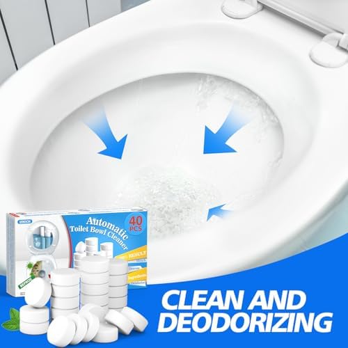 USKICH Toilet Bowl Cleaner 40 PACK, Household Automatic Toilet Bowl Cleaners with Bleach, Bathroom Toilet Tank Cleaners Tablets with Sustained-Release Technology for Deodorizing & Descaling - Image 3
