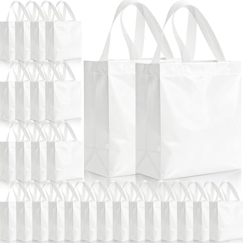 Eccliy 80 Pcs Reusable Gift Bags, Medium, White by Eccliy