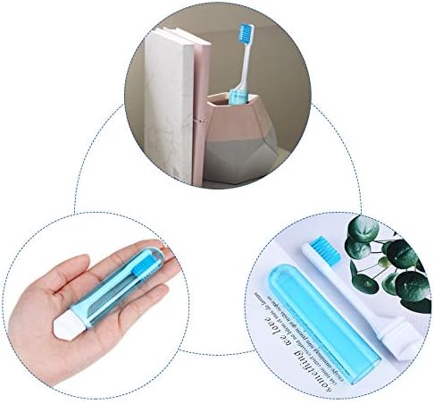 Patelai 4 Pcs Travel Toothbrush Mini Foldable with Case,Bright Color - Image 5