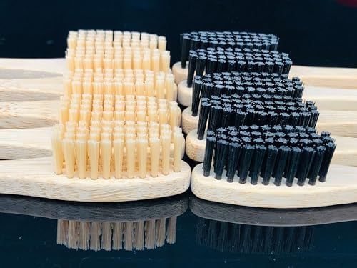 Bamboo Toothbrush Medium Bristle, 10Pcs Biodegradable Bulk Wooden Toothbrushes - Image 4