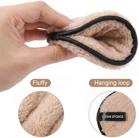 8PCS Makeup Remover Pads, Reusable Double-Sided Facial Cleansing Puffs, Microfiber Rounds Make Up Remover Pads, Soft Face Cleansing Puffs for All Skin Types (Pink, Black, Beige, White) - Image 3