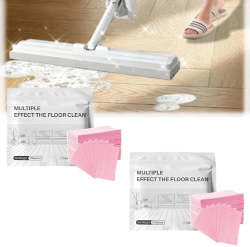 100/150/200/300pcs Floor Cleaning Tablets, Multi-Surface Floor Cleaning Tablets, Concentrated Cleaner Multiple Effect the Floors Clean for Tile,Hardwood (Pink-200pcs) by Unknown