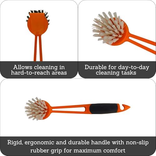 IMUSA USA Dish Brush, Regular, Orange - Image 2
