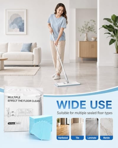 Multi Effect Floor Clean Tablets Cleaning Tables Mopping Cleaner Multiple Tablet Surface Wood Hardwood Sheets Sheet Floors Effects Multipurpose Extra Thick Pack Tables Concentrated(Green100pcs) - Image 6