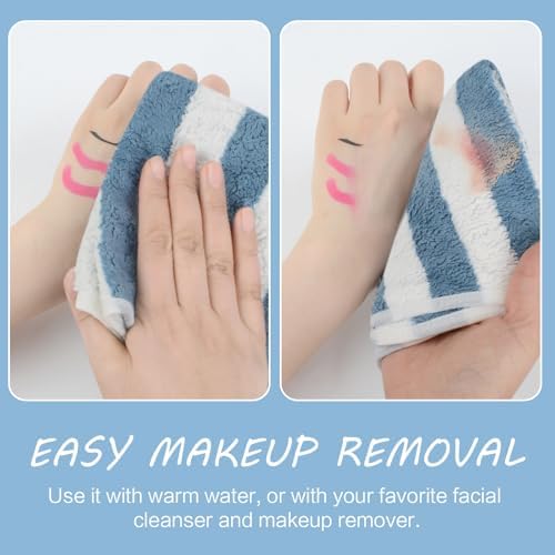 SINLAND Microfiber Facial Cloths Fast Drying Washcloth 12inch x 12inch Absorbent Face Wash Cloth Soft Makeup Remover Cloths - Image 4