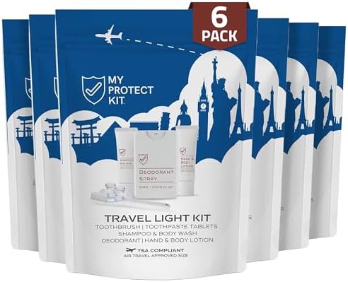 MY PROTECT KIT Travel Light Kit, 18-Piece Travel Essentials with Toothbrush by MYPROTECTKIT