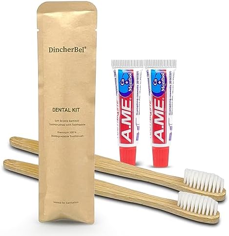 Bamboo Toothbrushes Kit Bulk, 50 Disposable Toothbrushes with Toothpaste - Image 5