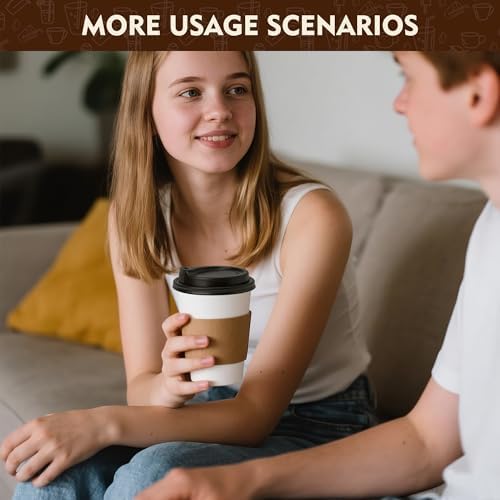 YEEHAW 12 oz Disposable Paper Coffee Cups, 100 Pack - Image 6