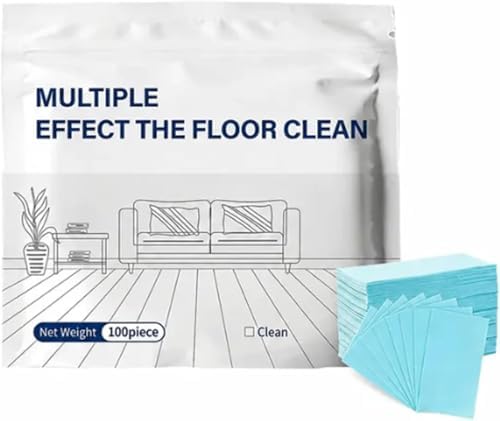2026 Upgraded 100 pieces Floor Cleaning Tablets, Multi-Surface Pre-Measured Dissolvable Deep Cleaning Solution Tablets, for Hardwood Tile Vinyl Laminate Floors (Blue, 100pieces) by Unknown