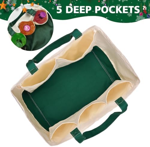 Christmas Canvas Tote Bags with Handles, Large Merry Christmas Shopping Bag - Image 5