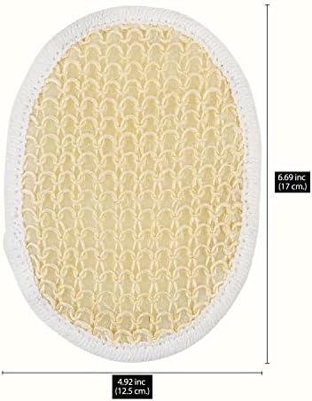 JAIRESTONE Sisal Loofah Exfoliating Pad, Natural Bath Scrubber, 2 Pack - Image 3