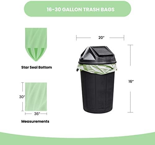 Reli. Biodegradable 16-25 Gallon Trash Bags | 500 Count Bulk | Green - Image 3