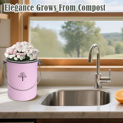 AOSION Countertop Compost Bin, Odor-Free Food Waste Container with 50 Bags - Image 6