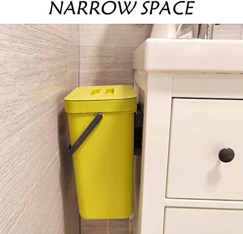 stonespace Small Trash Can with Lid,Under Sink Compost Bin,3.2 Gallon Green - Image 6