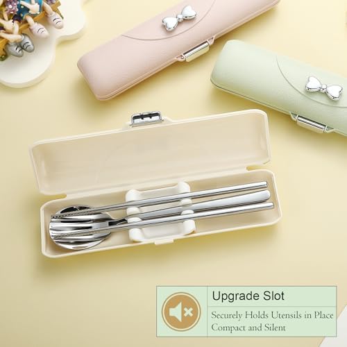 DEVICO Travel Silverware Set with Case,Portable Lunch Utensils Set for Work - Image 3