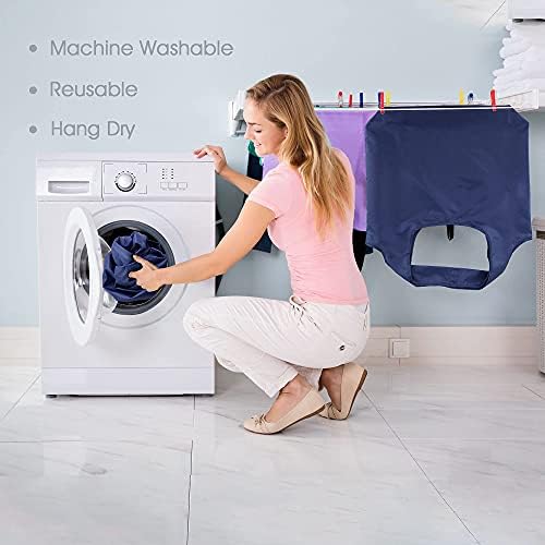 BeeGreen Navy Blue Reusable Grocery Bags Wholesale Reusable Kitchen Bags Bulk Foldable-Machine Washable with Zipper Storage Pouch 50 Packs - Image 6