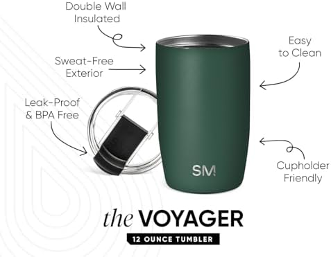 Simple Modern Travel Coffee Mug with Lid | 12oz | Green - Image 2