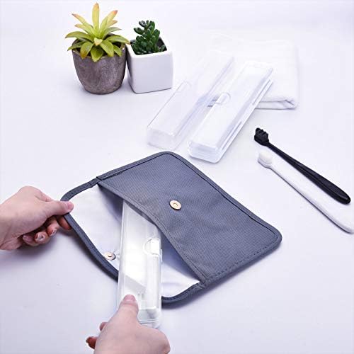 5 Pieces Portable Travel Toothbrush Case, Travel Toothbrush Holder Hard Plastic Dust Proof Container Toothpaste Box Holder, Clear - Image 6