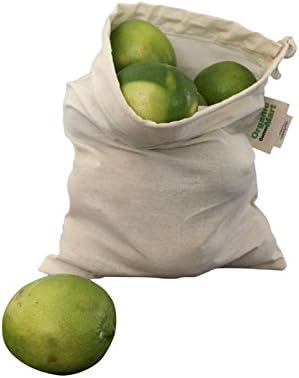 Reusable Produce Bags Cotton Washable - Organic Cotton Vegetable Bags - Cloth Bag with Drawstring - Muslin Fabric Produce Bags - Bread Bag - Set of 6 (2 Large, 2 Medium, 2 Small) - Image 6