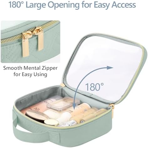 PACKISM TSA Approved Toiletry Bag- Clear Makeup Bag Travel, 2 Pack Green - Image 4