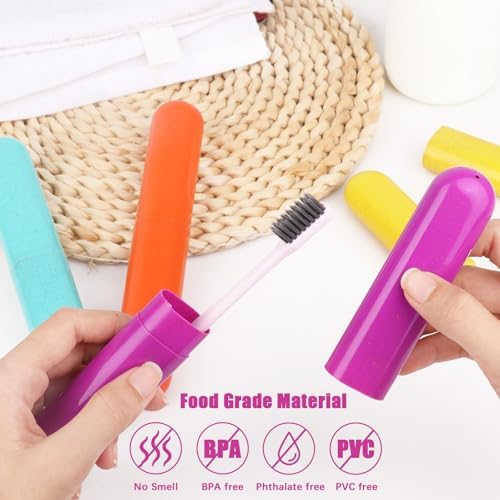 Hooqict 4 Pack Travel Toothbrush Case Portable Travel Toothbrush Holder Plastic Toothbrush Container Protector Cover for Traveling, Camping, Home, School, Business - Image 5