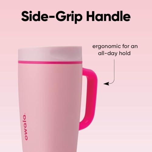 Owala SmoothSip Slider Stainless Steel Insulated Travel Mug with Handle, 100% Leak Proof, For Hot and Cold Drinks, Travel Friendly with Sliding Lock Lid, 12oz, BPA Free, Leak Proof, Pucker Up - Image 5
