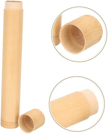 SHOWERORO Bamboo Portable Toothbrush Holder Outdoor Toothbrush Container for Travel Camping and Home Use Design for Toothbrushes - Image 6