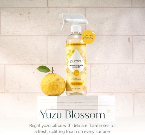 Puracy All Purpose Cleaner Spray – Plant-Powered Multi-Surface Cleaner - Surface Cleaner Solution As Seen on TikTok (Limited Edition Yuzu Blossom, 16 fl oz, 3 Pack) - Image 5