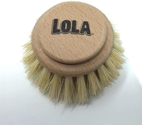 LOLA Replacement Large Head for The Original Tampico Vegetable & Dish Brush, Birchwood & Poly Bristles, Reusable & Washable, 1 Count by LolaProducts