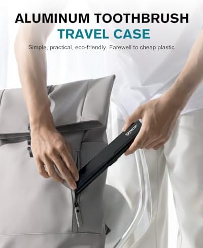 Toothbrush Case Cover for Traveling, Aluminum Toothbrush Holder for Manual Toothbrush + Mini Toothpaste, Portable Tooth Brush Storage Box for Camping Business Trip-Black (1 Pack) - Image 4