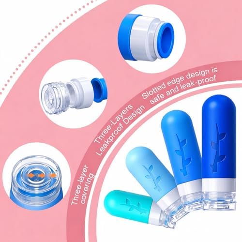 Tocelffe 18pack Travel Bottles for Toiletries,TSA Approved Silicone Travel Containers jar for Toiletries,Leak Proof Refillable Liqus Shampoo And Conditioner Essentials toiletry - Image 2