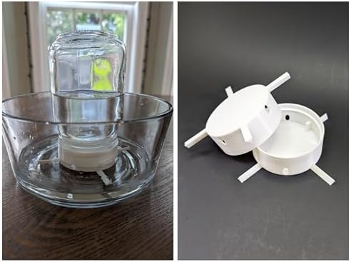 Set of 6 Mason Jar(Normal Mouth) or Soda Bottle Adapter 3D Printed/Self-Watering Micro Greens/self-Watering Micro Greens System (Set of 6 caps) - Image 5