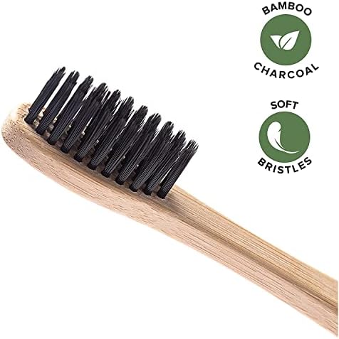 Greenzla Bamboo Toothbrushes for Adults – 12 Pack Wooden Toothbrush Set with Charcoal-Infused Soft Bristles, Natural Oral Care for Daily Use - Image 3