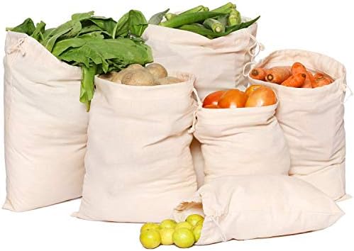 Greenmile Organic Cotton Reusable Produce Muslin Bags by Greenmile